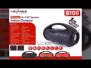 Speaker Advance B-100 Bluetooth HIFI BT Speaker Portable Indoor Outdoor Subwoofer