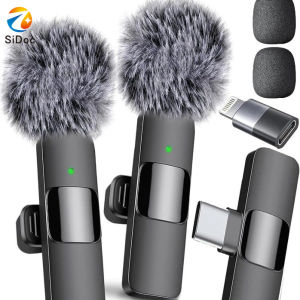 Micro Không Dây Lavalier Mini Mic Thu Âm Video Di Động Nhỏ Gọn Dành Cho iPhone Android Phát Sóng Trực Tiếp Chơi Game - Khử Tiếng Ồn