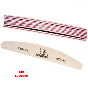 5 Cái/lốc Dũa Móng Tay Phối Màu Limas 80/100/150/180/240 Nhám Giấy Nhám Dùng Một Lần Cắt Da Tẩy Bộ Đệm dụng Cụ Làm Móng Dụng Cụ