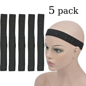 3/5/10pcs wig elastic adjustable headband glue-proof anti-slip fixing band non-stick wave-shaped silicone hair grip belt