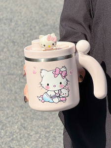 Cốc Nước Giữ Nhiệt Hellokitty Bằng Thép Không Gỉ 480ml Có Ống Hút Cốc Nước Giữ Nhiệt Cho Nữ Văn Phòng Học Sinh Dễ Thương