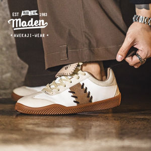 MADEN รองเท้าเบสบอลผู้ชายสไตล์2024รองเท้าเล่นกีฬาผู้ชายคู่อเมริกันลำลองย้อนยุครองเท้ากีฬาเบสบอลใหม่ฤดูใบไม้ร่วง