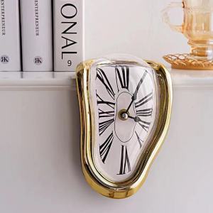 Surreal Twisted Roman Numeral Wall Clocks Surrealism Salvador Dali Style Clock Home Accessory Melting Distorted Wall Watch Décor Gift