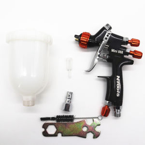 Bộ Súng Phun Sơn Khí Nén 1.2MM Với Đầu Phun 1.0MM Bình Chứa 400CC/250CC Cốc Pha Sơn Và Bộ Chuyển Đổi - Súng Phun Khí Nén Mini HVLP Dùng Cho Sản Xuất Thương Mại