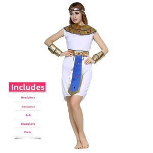 QINGNAN | Adult Ancient Greek Cleopatra Pharaoh Priest Halloween Cosplay Costumes