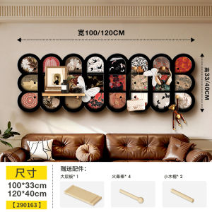 Creative Holes Board Living Room Background Wall Shelf Middle Ancient Style Storage Organizer Hanging Rack Wall Display Hook