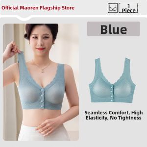 MiiOW | Summer Lightweight No Wire Gathering Middle Aged Plus Size Seamless Bra