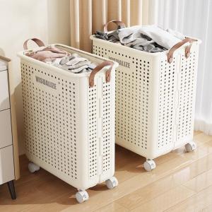 Large Capacity Bathroom Laundry Hamper Foldable Dirty Clothes Basket White Cream New Style Home Storage Basket Nordic Style