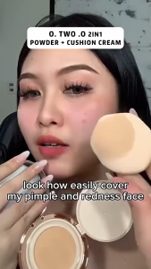 O.TWO.O Air Cushion 2 in1 Cushion Foundation & Setting Powder Dry Skin 24H Long-lasting Oil-Control 3 Shades