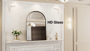 Arched Bathroom Mirror Wall Mounted Mirror Wall Mirror Vanity Mirror for Bedroom Dresser Entryway Living Room Metal Frame