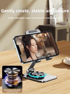 BZBC | 360 Degree Rotating Metal Phone Stand For Live Streaming Universal Portable Heat Dissipation Folding Stand