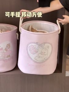Siêu rẻ - Giỏ tròn đựng đồ tiện lợi My Laundry style Hàn sọt vải không dệt đựng chăn màn quần áo xếp gọn tiện dụng thùng chứa đồ bigsize