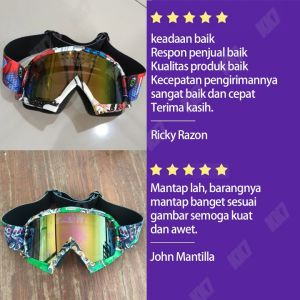 Kacamata Goggle Paintball Mask Biker Tactical Helm Trail Motocross Adventure