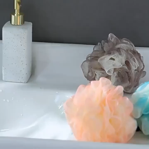 Bath Ball Ultra-Soft Exfoliating Loofah & Sponge for Deep Cleansing and Softening Fragrance-Free Bathroom
