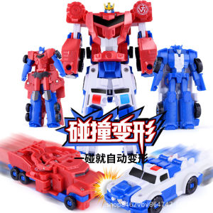 Mainan Anak Transformer Magnetic 2 in 1 mobil robot transformer optimus prime