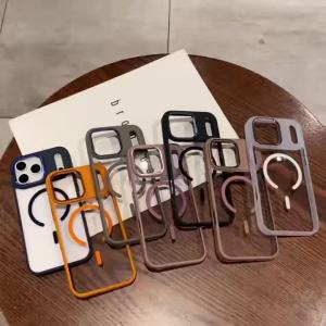 Shockproof For Magsafe Wireless Charge Case For iPhone 17 Air 16 15 14 13 Pro Max Plus Camera Lens Protect Wireless Charge Cover