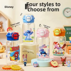 Childrens Large Capacity Portable Dual-drink Straw Cup