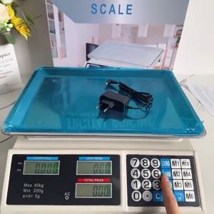 40KG Digital Kitchen Scale with LCD Display Dual-Sided Display High Precision Rechargeable Battery High-Quality Weighing Scale