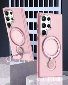 360° Rotating Stand Phone Case for Samsung S24Ultra S25+ S22U S21Plus Anti-Fall Magnetic Attraction Frosted Full Protection Fashionable