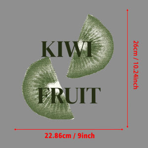 Kiwi Fruit Retro Halftone Print DIY Appliques Stickers on Clothes Iron-on Transfers Patches for Clothing DIY T-shirt
