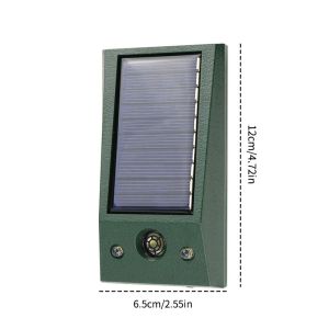 Solar Powered Ultrasonic Electronic Bird Repellent Waterproof Pigeon Deterrent Strong LED Flashing Pest for Yard Control Drive