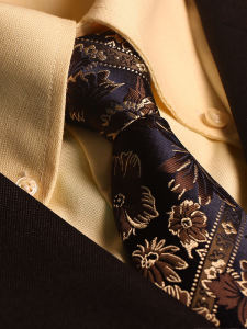 Elegant Italian Zipper Tie Mens No-Tie Luxury Business Wedding Gift Box Caffé Color 8CM Retro Style Grooms Necktie