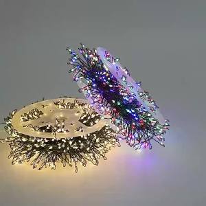 Outdoor Remote Control Copper Wire Lights Christmas Tree Light String Starry Sky Flower Wreath Decorative Lights