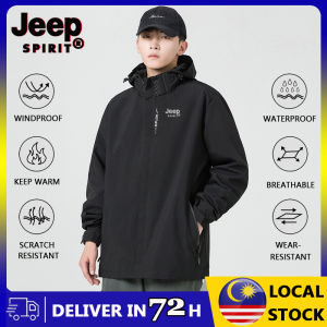 JEEP SPIRIT Fashion Mens Waterproof Jacket Outdoor Cycling Jacket Windproof Motorcycle Jacket For Men