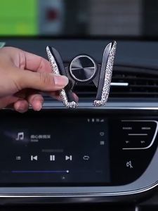 Kẹp Điện Thoại Đính Đá Khé Gió Kẹp Khe Gió Xe Ô Tô-Giá Đỡ Điện Thoại [Giá Rẻ]