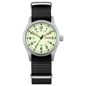 TPW 2026 Luminous 38mm Womens Field Watch Easy Read Fabric Strap 24hr Display Date Day Function Quartz Movement