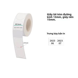 Cuộn Giấy Nhãn Trắng Gap Dành Cho Máy In Nhiệt Phomemo D30 Q30 - Chống Thấm Tự Dính 12x40mm 15x30mm 15x50mm