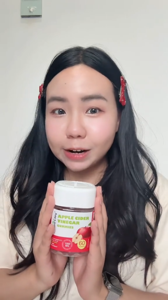 [สินค้าพรีออเดอร์]Nature’s key apple cider Vinegar 1000mg gummies weight management น้ำส้มสายชูแอปเปิ้ลไซเดอร์ลูกอมนุ่