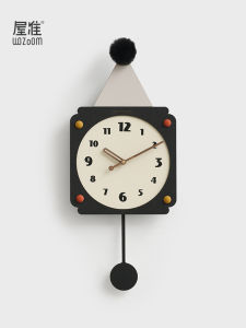 Wozoom นาฬิกาตั้งผนังแบบมีสายสร้อยสไตล์ครีม 2025 รุ่นใหม่ นาฬิกาตั้งผนังแบบเรียบง่าย ไม่ต้องเจาะรู สำหรับใช้ในบ้าน