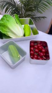 Hộp đựng thực phẩm nhiều size lựa chọn có nắp inox 304 giúp bảo quản thực phẩm tươi - Khay đựng thực phẩm để tủ lạnh - hộp đựng cơm