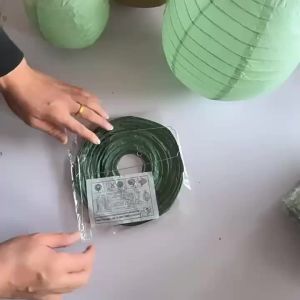 Sage Paper Lantern Wedding Decoration Background Retro Green Lantern Set A Variety of Styles Holiday Props Home Decoration 1 Set