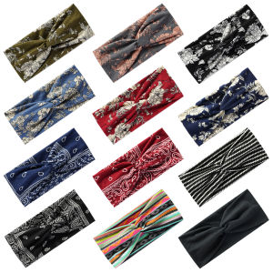 Bohemian Yoga Sports Hairband: Elastic Anti-slip Wide Headband for Women