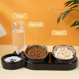 Stainless Steel Pet Bowl and Water Feeder with Automatic Water Dispenser - Neck Protection for Dogs and Cats