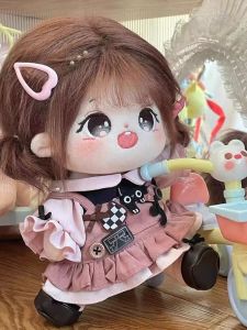 น่ารัก ชุดเสื้อผ้าสําหรับ ผ้าฝ้าย ตุ๊กตาของเล่นตุ๊กตาที่สามารถแต่งตัวได้ น่ารัก ชุดเพื่อนเล่นประกอบด้วยกระโปรงและเสื้อ