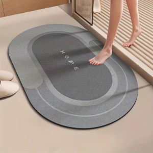 Thảm Trải Sàn Phòng Tắm VIKAMA Diatomite Thấm Hút Nước Chống Trơn Trượt Nhanh Khô Thảm Lối Vào Phòng Tắm Trang Trí Nhà Cửa Mặt Sau Bằng Cao Su