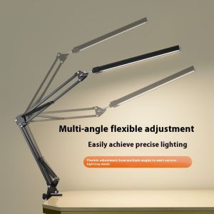 Modern LED Folding Desk Lamp Iron Black White Fill Light Angle Adjustable 360 ° For Indoor Office Study Tattoo Lighting Fixtures