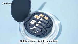 60W fast charging five in one data cable Android USB portable multifunctional data cable storage box set
