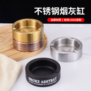 Thùng Đựng Thuốc Lá Bằng Thép Không Gỉ Hình Tròn Dày Chống Rơi Cho Khách Sạn Internet Cafe Phòng Khách Nhà Hàng Quà Tặng Quảng Cáo Logo