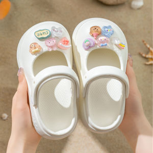 Puxi Princess Style Childrens Hole Shoes Soft Bottom Anti-slip Summer New Arrival Mary Jane Girls Slippers Comfortable EVA