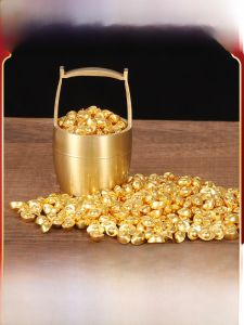 Miniature Solid Sand Gold Yuanbao Decorative Accessories Lucky Wealth Attraction Miniature Imitation Gold Small Yuanbao Ornaments