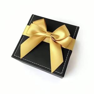 50Pcs Satin Bowknot 3.3 Inch Ribbon Bows Gift Wrapping Tie Bows DIY Craft Wedding Birthday Baking Halloween Christmas Decoration