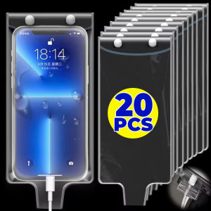 20PCS Transparent Rainproof Phone Covers Motorcycle Handlebar Waterproof Pouch Bags High Sensitivity Touch Screen Phone Case for IPhone Samsung