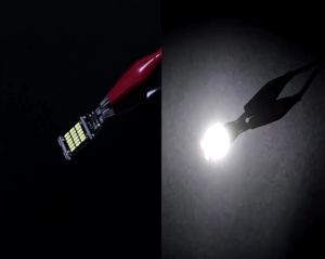 NINE! LUMINOS T15 CS1 MOTOR-MOBIL Lampu/Jenja/SENT SEIN Warna LAMPU LED 2 PCS 1 SET Titik MATA Eye Eyes ST LAMP Anti GLARE Matte Doff TWO Pieces Motorcycle Cycle SLIP ULTRA Bright iC DIODA Bagus Murah Sient Send White Putih Yellow Kuning Blue