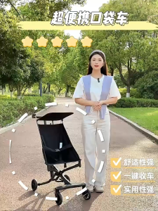 Outdoor Child Stroller - Lightweight Foldable Travel Stroller w/ UPF 50+ Sun Canopy & Rain Cover