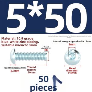 TIANZHUOJINSHU | 10.9 Class Galvanized Mushroom Head Cap Screws