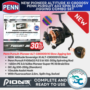 Pioneer Altitude Sovereign - Penn Pursuit Slow Spinning Jigging Combo Set